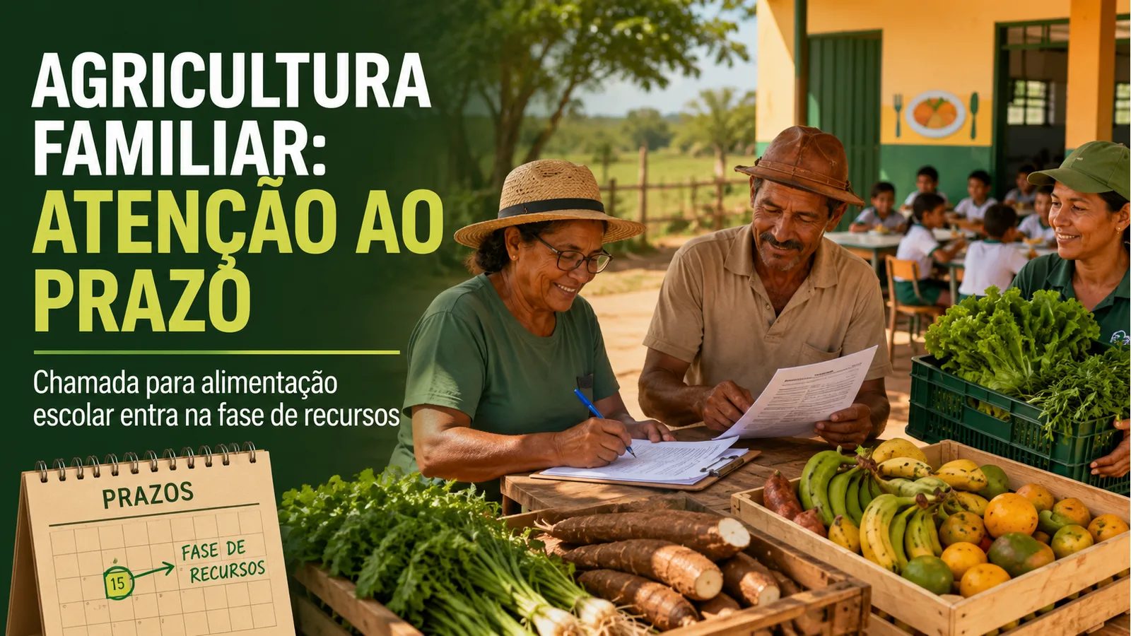 Agricultura familiar entra em fase de recursos em chamada para fornecer alimentos às escolas de Sergipe
